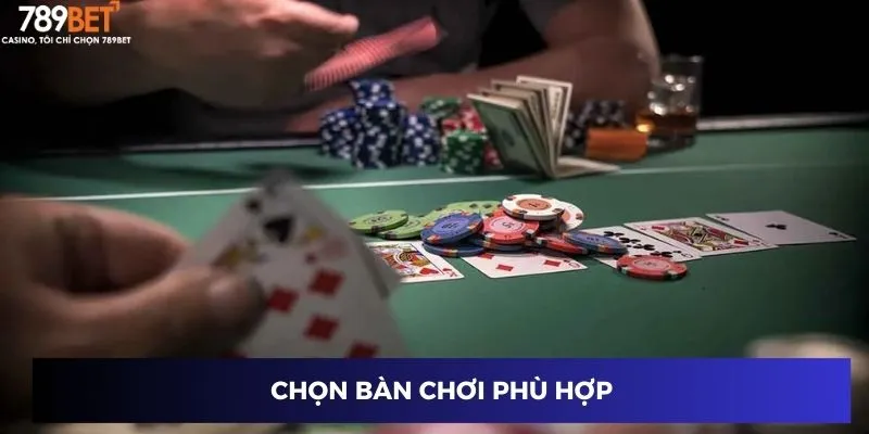 Chiến thuật chơi poker Bí Quyết chiến Thắng Tại 789BET 3 Lựa chọn bàn chơi phù hợp