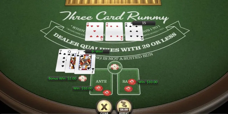 Luật chơi cơ bản của Three Card Rummy