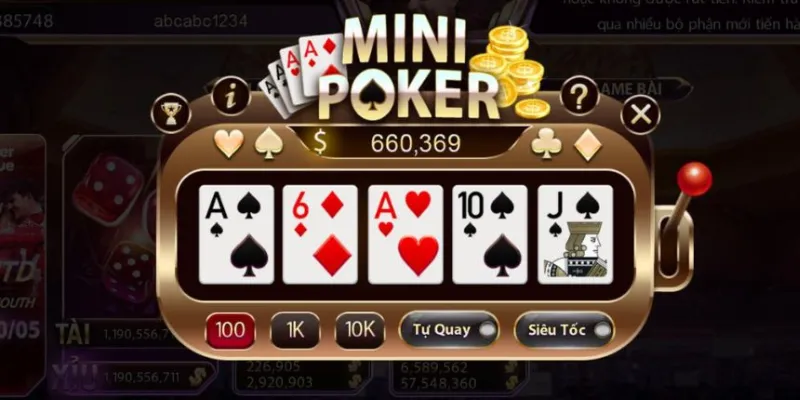 Cách chơi mini poker - Chiến thuật quay hợp lý tăng tỷ lệ trúng 4 Cách chơi mini poker giành chiến thắng lớn